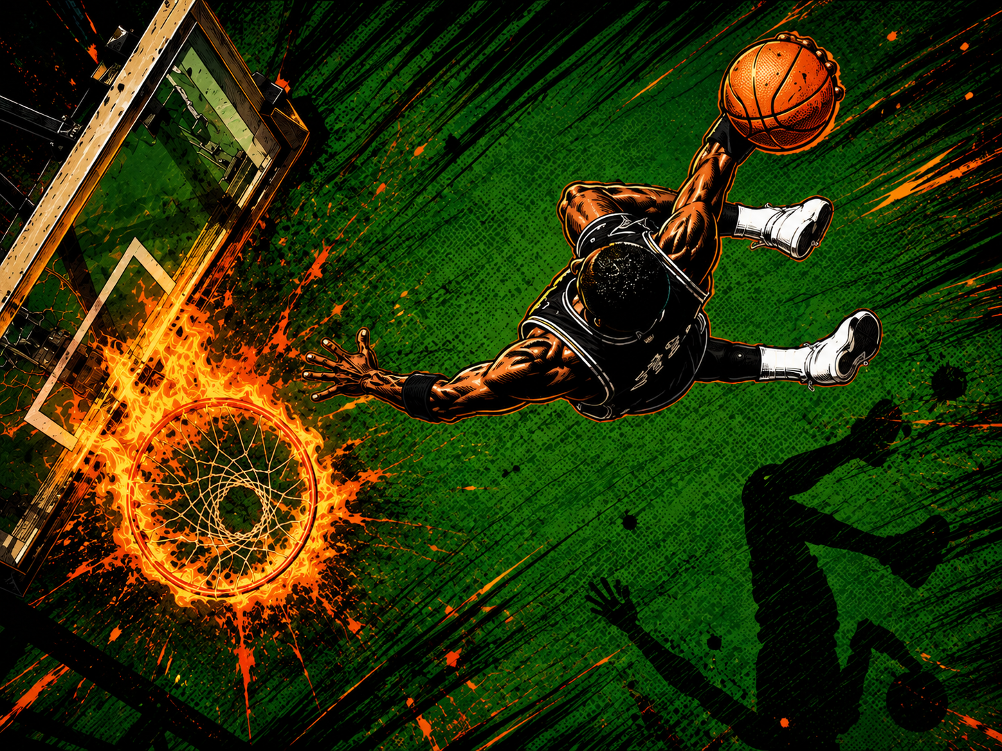 Basketball campaign art